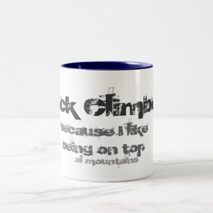 2 Couleurs tasse de grimpeur de roche