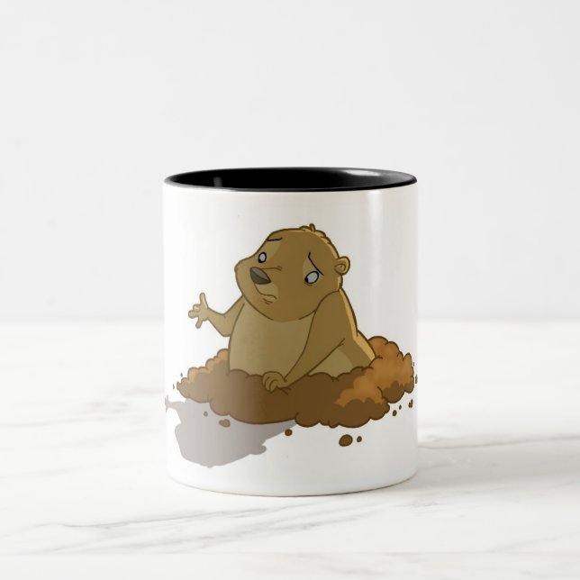 2 Couleurs Tasse de Groundhog (Centre)