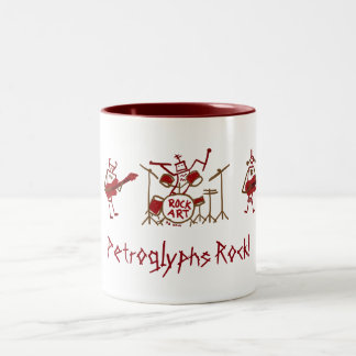 2 Couleurs Tasse de groupe de rock de Petroglyhs