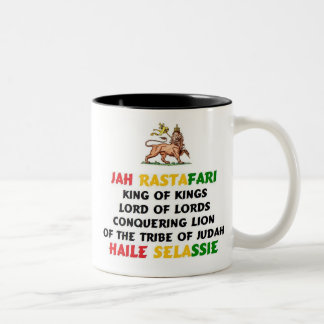 2 Couleurs Tasse de Jah Rastafari - noir