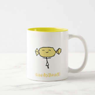 2 Couleurs Tasse de jaune de bonheur de CandyHead