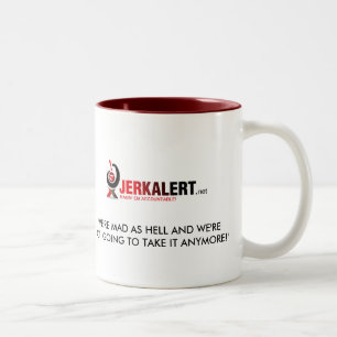 2 Couleurs TASSE de JERKALERT folle comme l'enfer