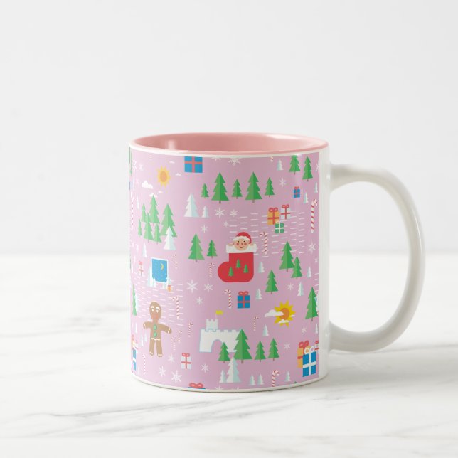 2 Couleurs Tasse de Joyeux Noël (Droit)