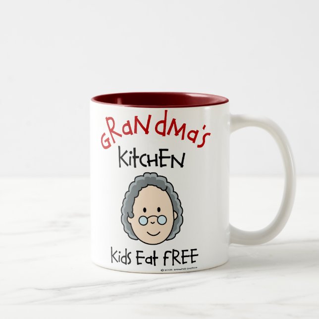 2 Couleurs Tasse de la cuisine de la grand-maman (Droit)