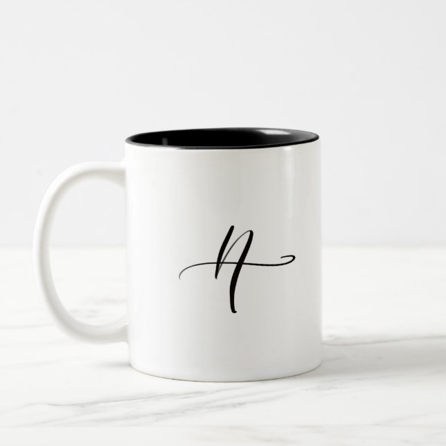 2 Couleurs Tasse de la lettre cursive "A" (Gauche)