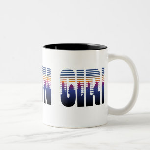 2 Couleurs Tasse de la ville haute de fille