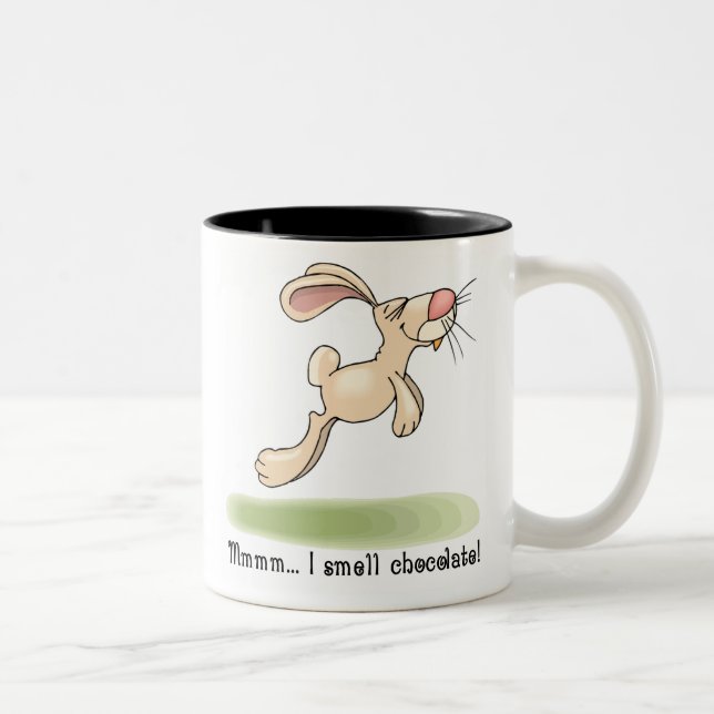 2 Couleurs Tasse de lapin de Pâques (Droit)