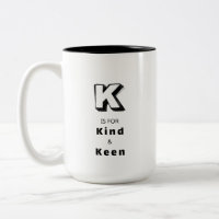 Tasse de luxe personnalisée K - Éloge