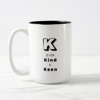 2 Couleurs Tasse de luxe personnalisée K - Éloge