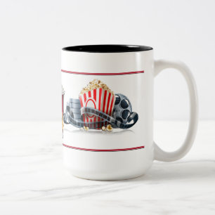 2 Couleurs Tasse de maïs éclaté de soirée cinéma