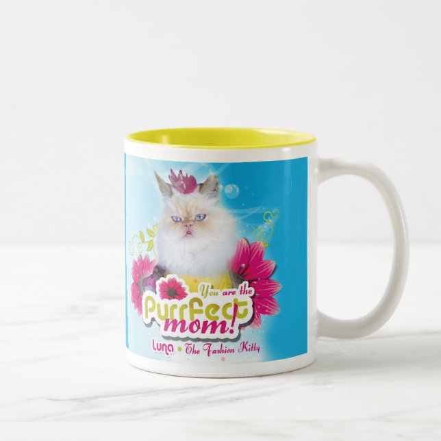 2 Couleurs Tasse de maman de Purrfect (Droit)