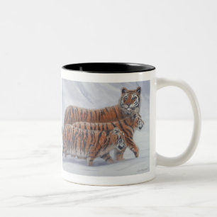 2 Couleurs Tasse de maman de tigre et de café de CUB