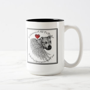 2 Couleurs Tasse de mémorial de Pitbull d'amoureux de les