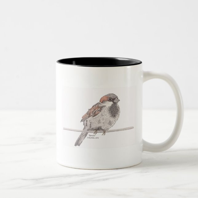 2 Couleurs Tasse de moineau (Droit)