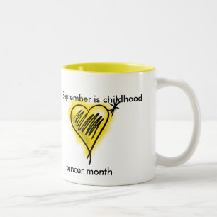 2 Couleurs Tasse de mois de cancer d'enfance