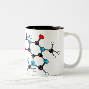 2 Couleurs Tasse de molécule de caféine