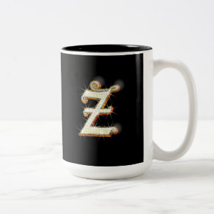 2 Couleurs Tasse de monogramme de la lettre Z