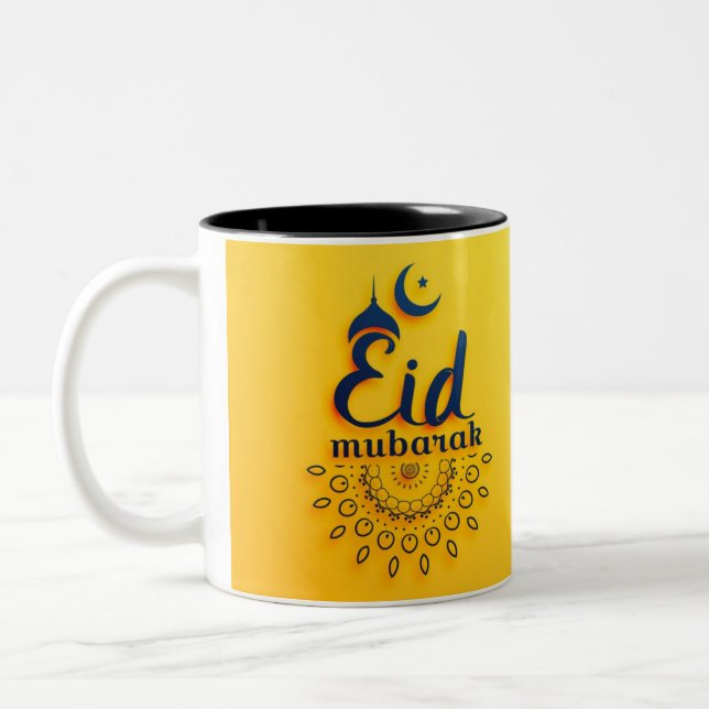 2 Couleurs tasse de Mubarak d'eid (Gauche)