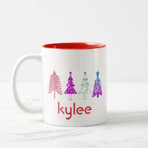 2 Couleurs Tasse de Noël au nom personnalisé - Cadeau de vaca