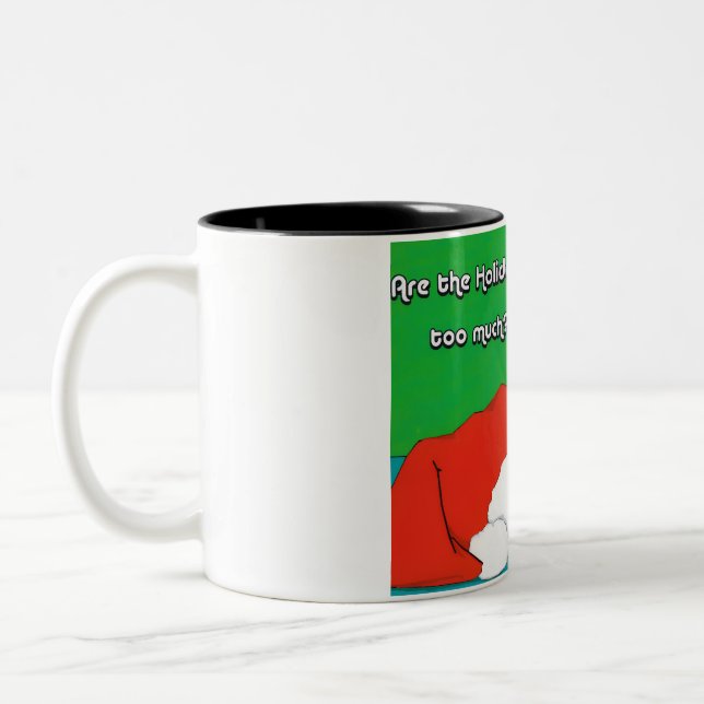 2 Couleurs Tasse de Noël Chat (Gauche)