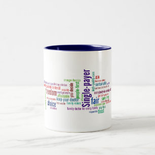 2 Couleurs Tasse de nuage de mot