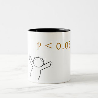 2 Couleurs tasse de P-valeur pour des statisticiens