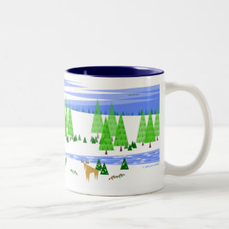 2 Couleurs Tasse de paix d'hiver
