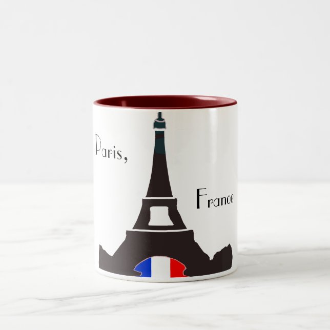2 Couleurs Tasse de Paris France (Centre)
