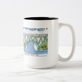 2 Couleurs Tasse de peinture de pont d'Ouïe-Montague