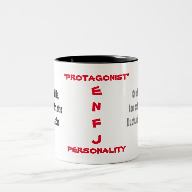 2 Couleurs Tasse de personnalité d'ENFJ (Centre)