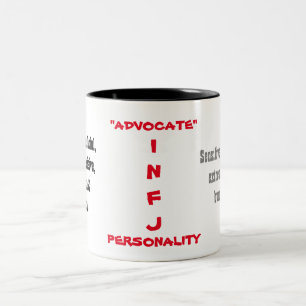 2 Couleurs Tasse de personnalité d'INFJ