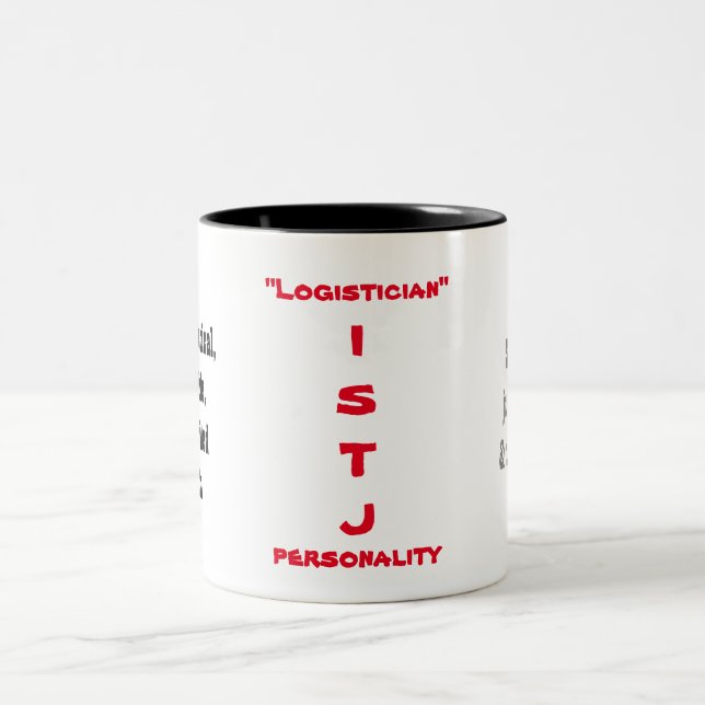 2 Couleurs Tasse de personnalité d'ISTJ (Centre)