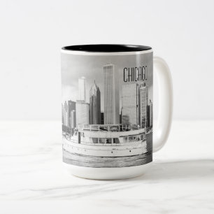 2 Couleurs Tasse de photo de la rivière Chicago - de Chicago