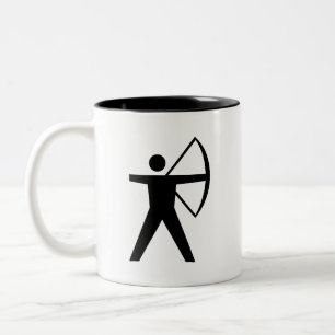 2 Couleurs Tasse de pictogramme de "tir à l'arc"
