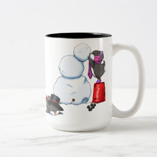 2 Couleurs Tasse de pingouin d'hiver