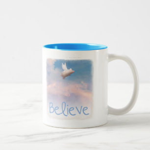 2 Couleurs tasse de porc de croire-vol