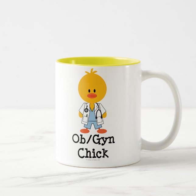 2 Couleurs Tasse de poussin d'OB/GYN (Droit)