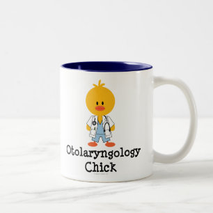 2 Couleurs Tasse de poussin d'oto-rhino-laryngologie