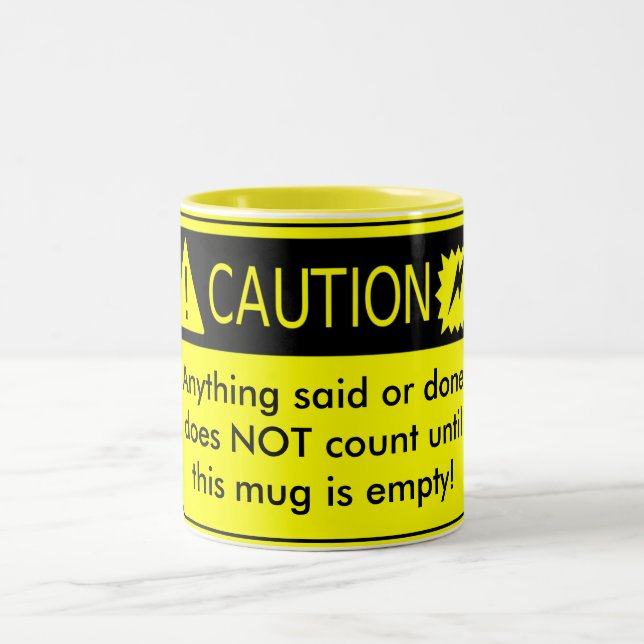 2 Couleurs Tasse de précaution (Centre)