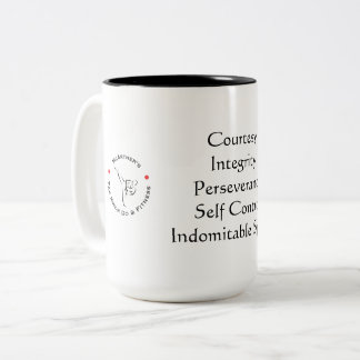 2 Couleurs Tasse de principes du Taekwondo