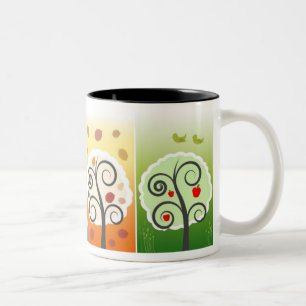 2 Couleurs Tasse de quatre saisons