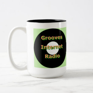 2 Couleurs Tasse de radio d'Internet de cannelures