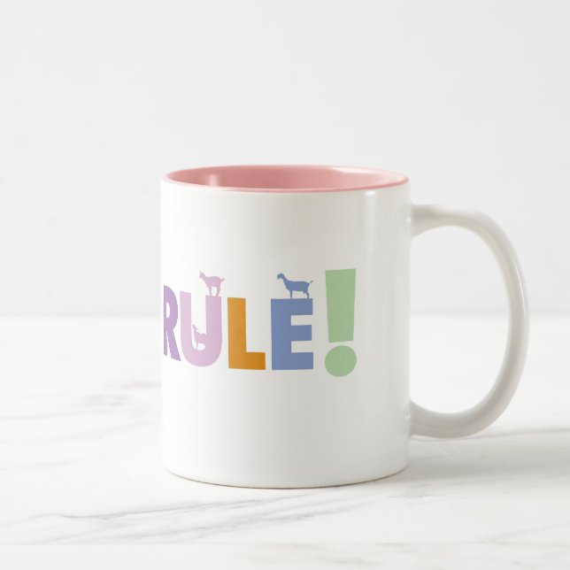 2 COULEURS TASSE DE RÈGLE DE CHÈVRES (Droit)