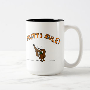 2 Couleurs Tasse de RÈGLE de CHIENS de moucheron