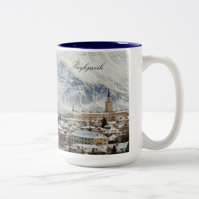 2 Couleurs Tasse de Reykjavik Islande (Droit)