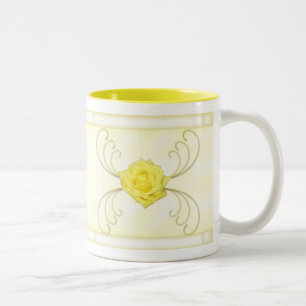 2 Couleurs Tasse de rose jaune