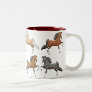 2 Couleurs Tasse de Saddlebreds d'Américain
