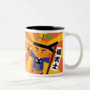 2 Couleurs Tasse de samouraïs de mandarine