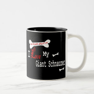 2 Couleurs Tasse de Schnauzer géant (amour d'I)