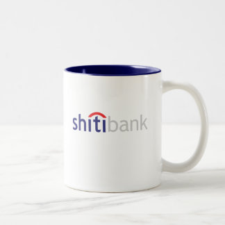 2 Couleurs tasse de shitibank la banque la plus muette au